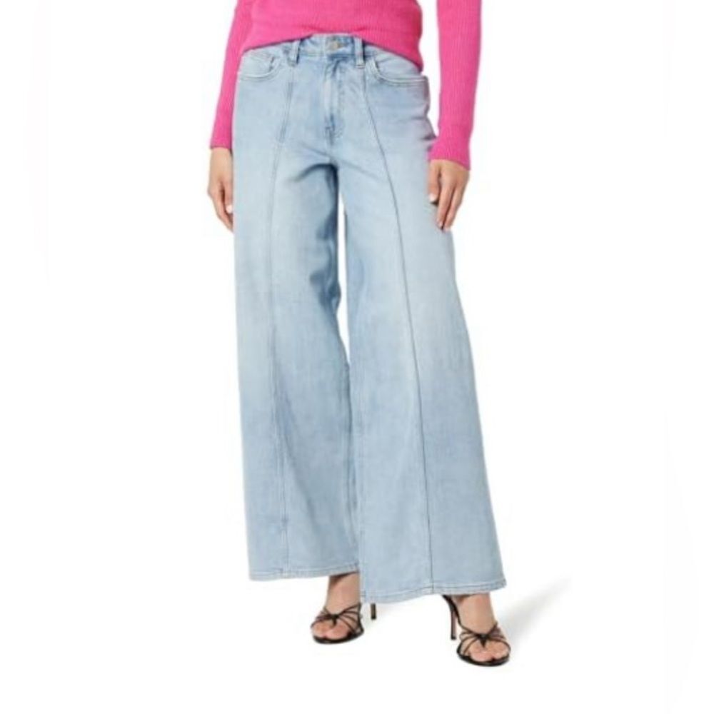 HBER Wide Leg Light Blue Jeans Relaxed Fit Baggy Flare 4XL 22W NWT